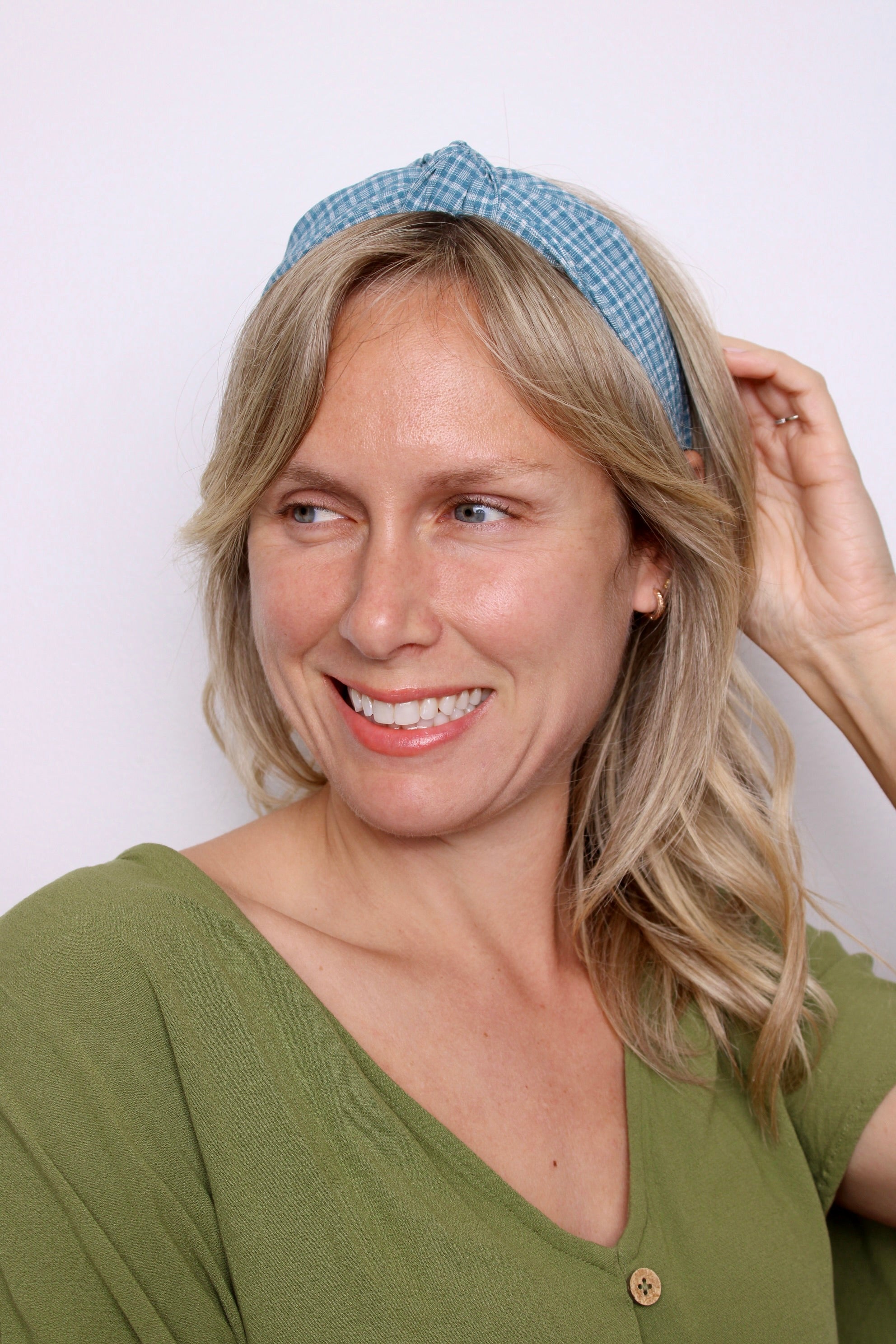 Blue Brunch Knotted Headband - ElleaShop