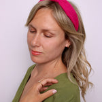Hot Pink Muslin Knotted Headband - ElleaShop