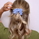 Periwinkle Ribbed Scrunchie - ElleaShop