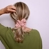Peach Waffle Scrunchie - ElleaShop