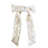 Ivory Velvet Tail Bow Clip - ElleaShop