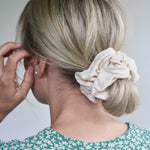 Extra Fluffy Almond Bamboo Scrunchie - ElleaShop