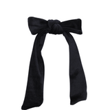 Black Velvet Tail Bow Clip