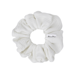 White Stria Scrunchie - ElleaShop