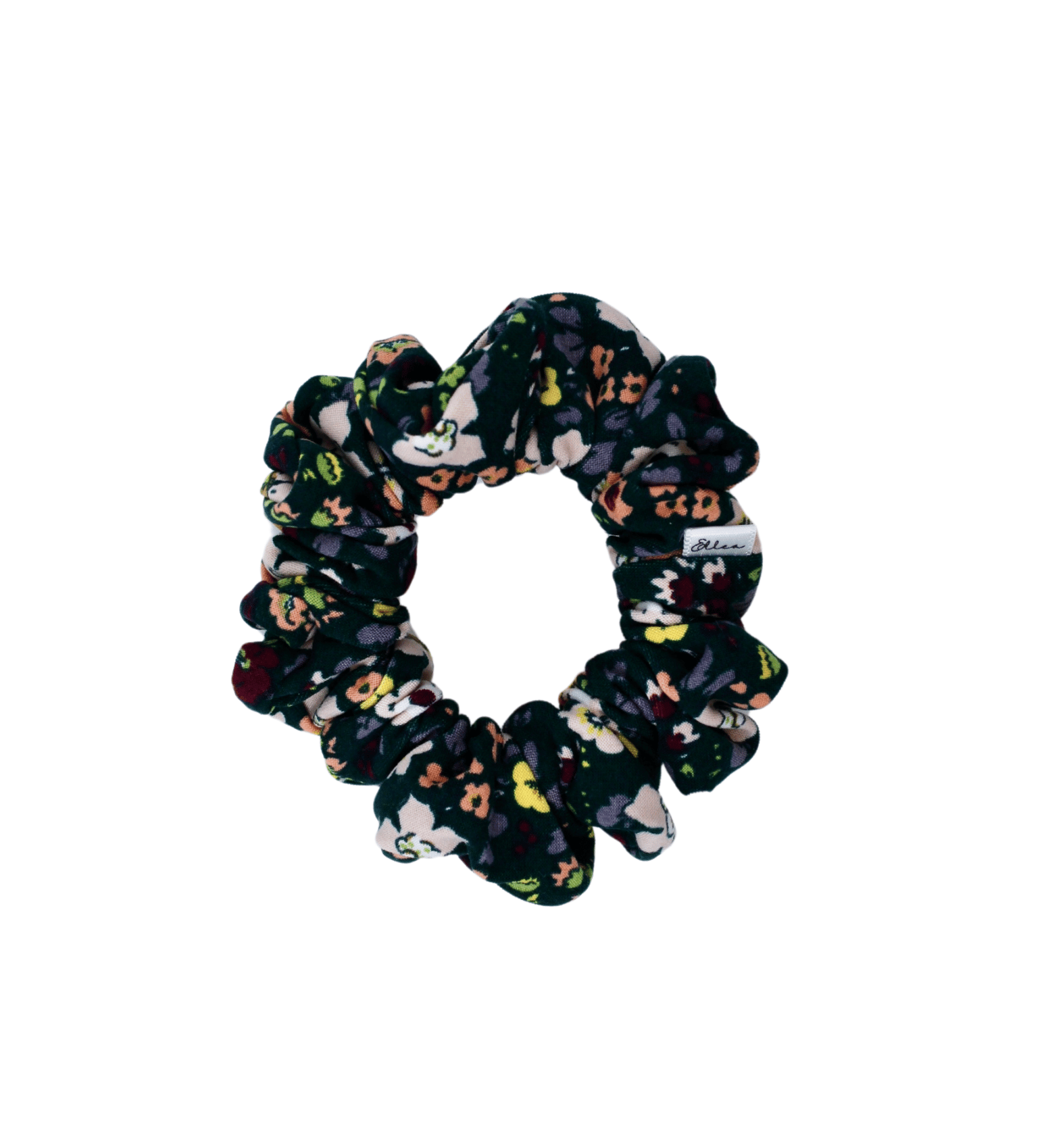 Dark Forest Floral Scrunchie