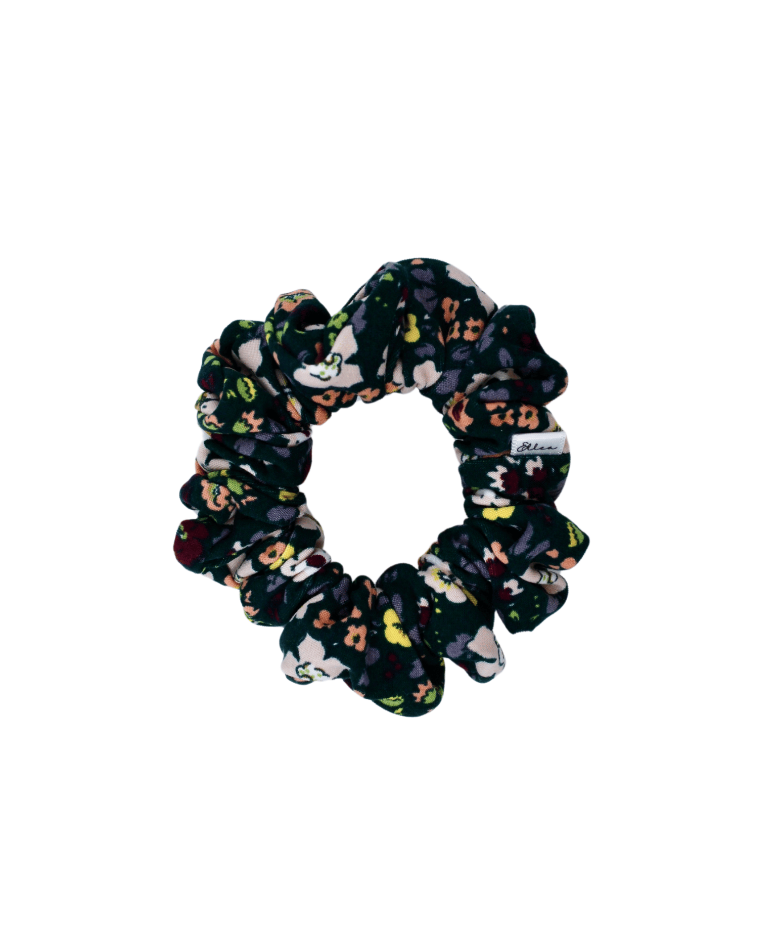 Dark Forest Floral Scrunchie