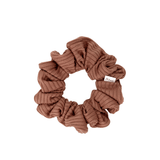 Mocha Soft Ribbed Scrunchie - ElleaShop
