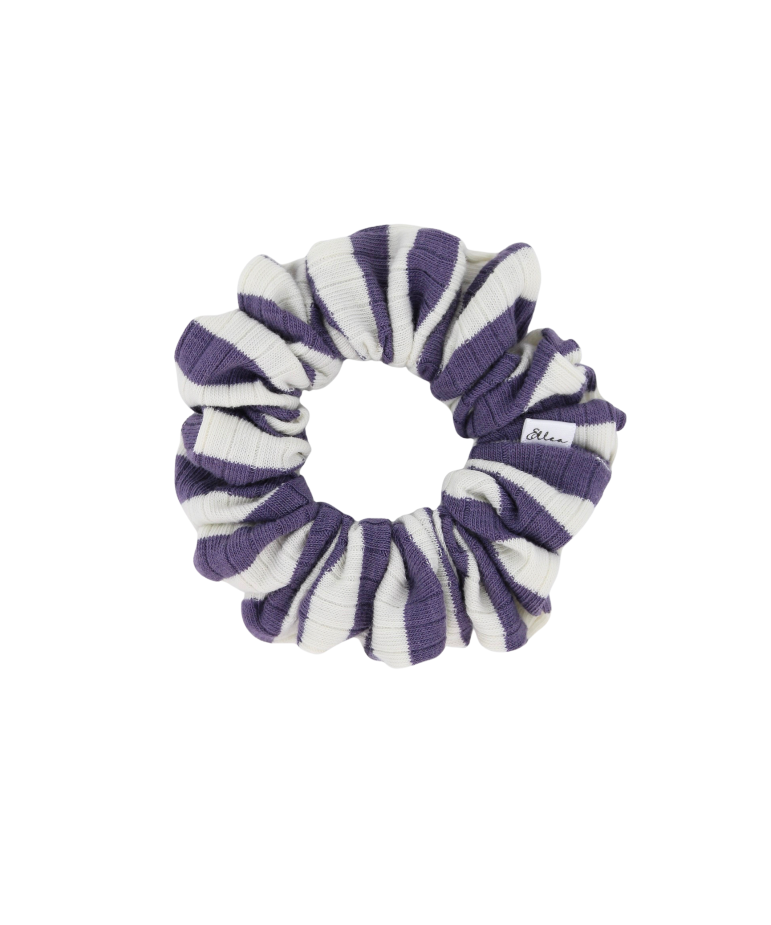 Lavender Stripe Rib Scrunchie