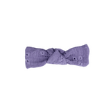 Embroidered Lavender Bow Clip