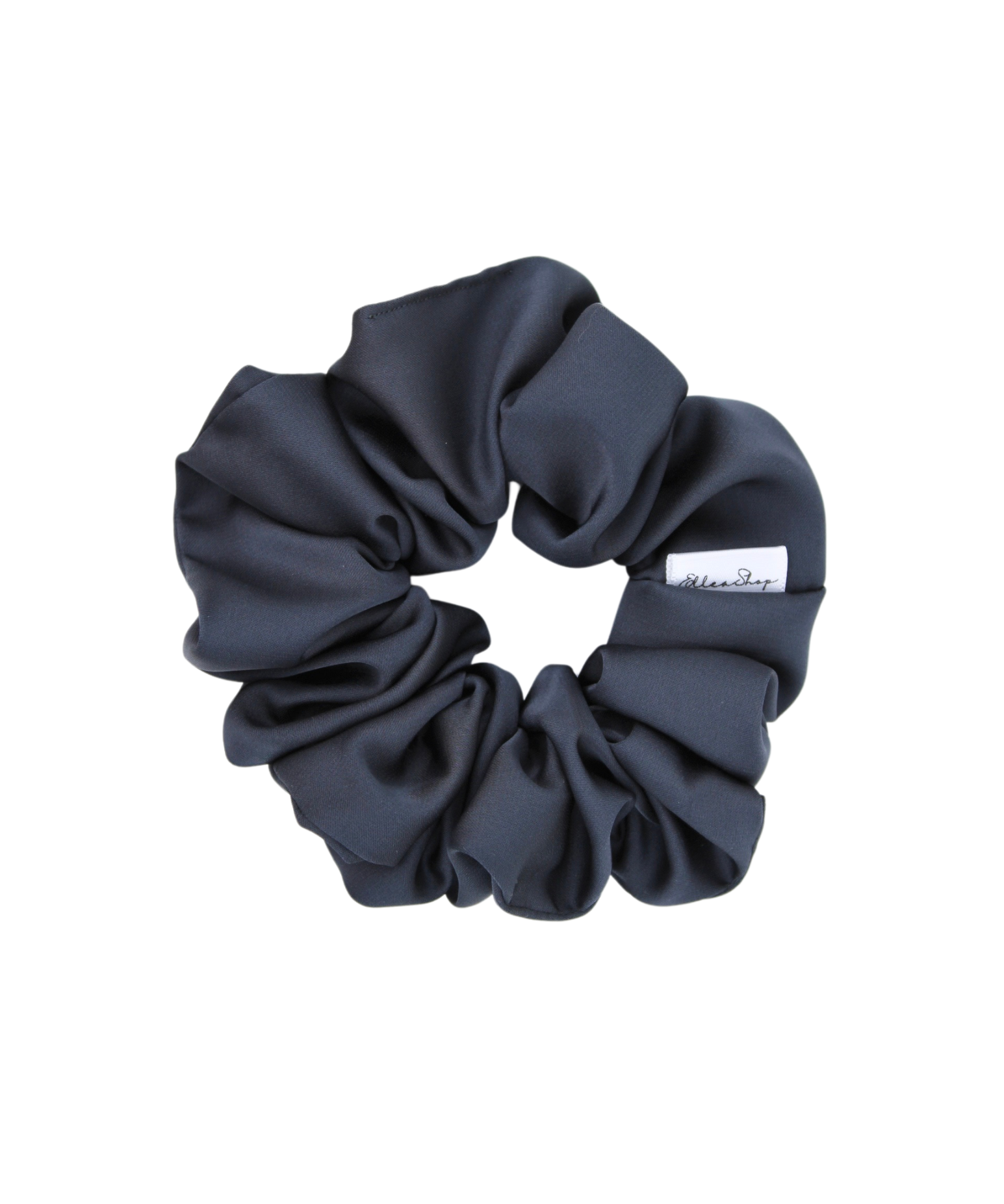 Charcoal Satin Scrunchie