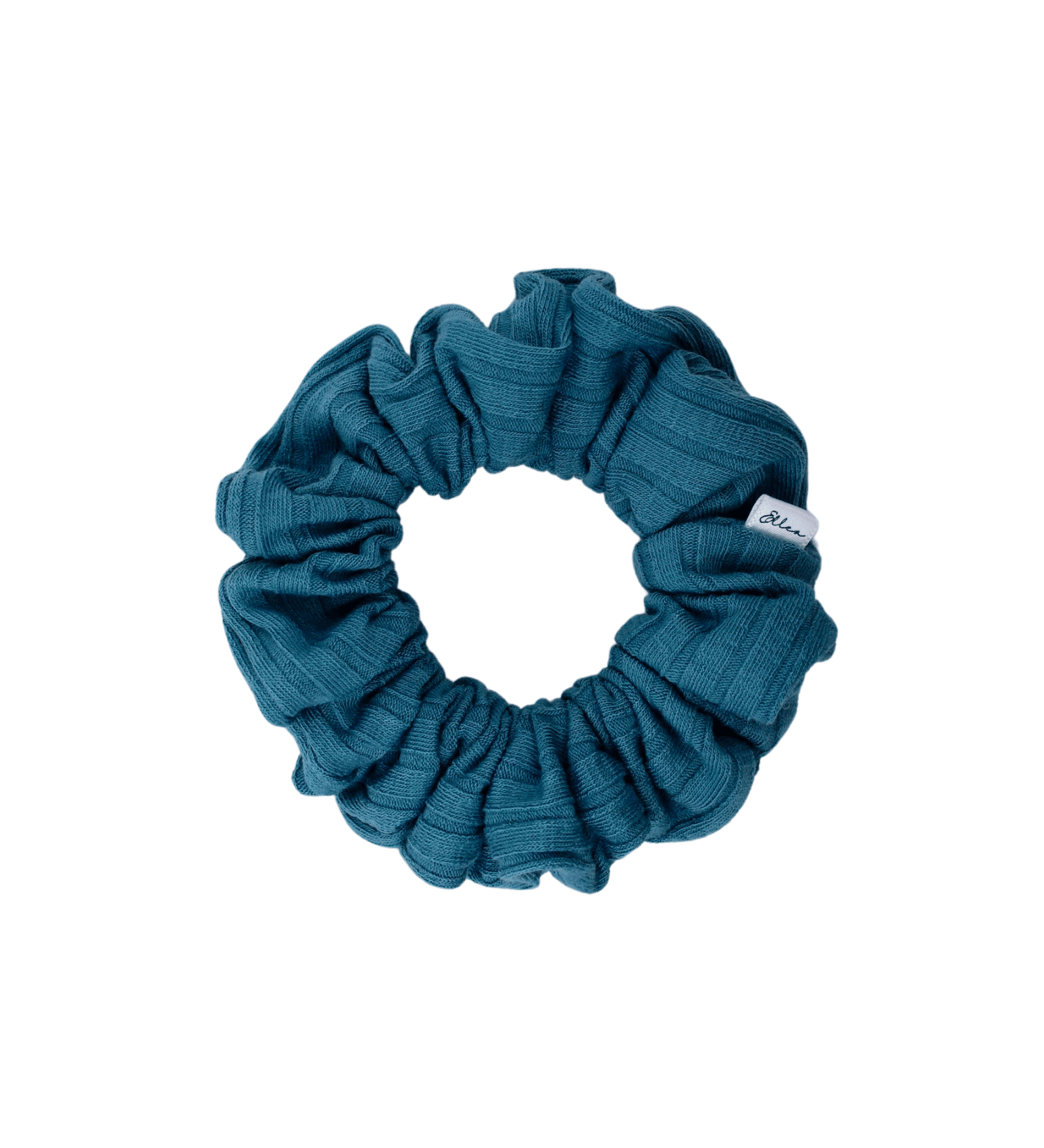 Teal Wide Ribbed Scrunchie