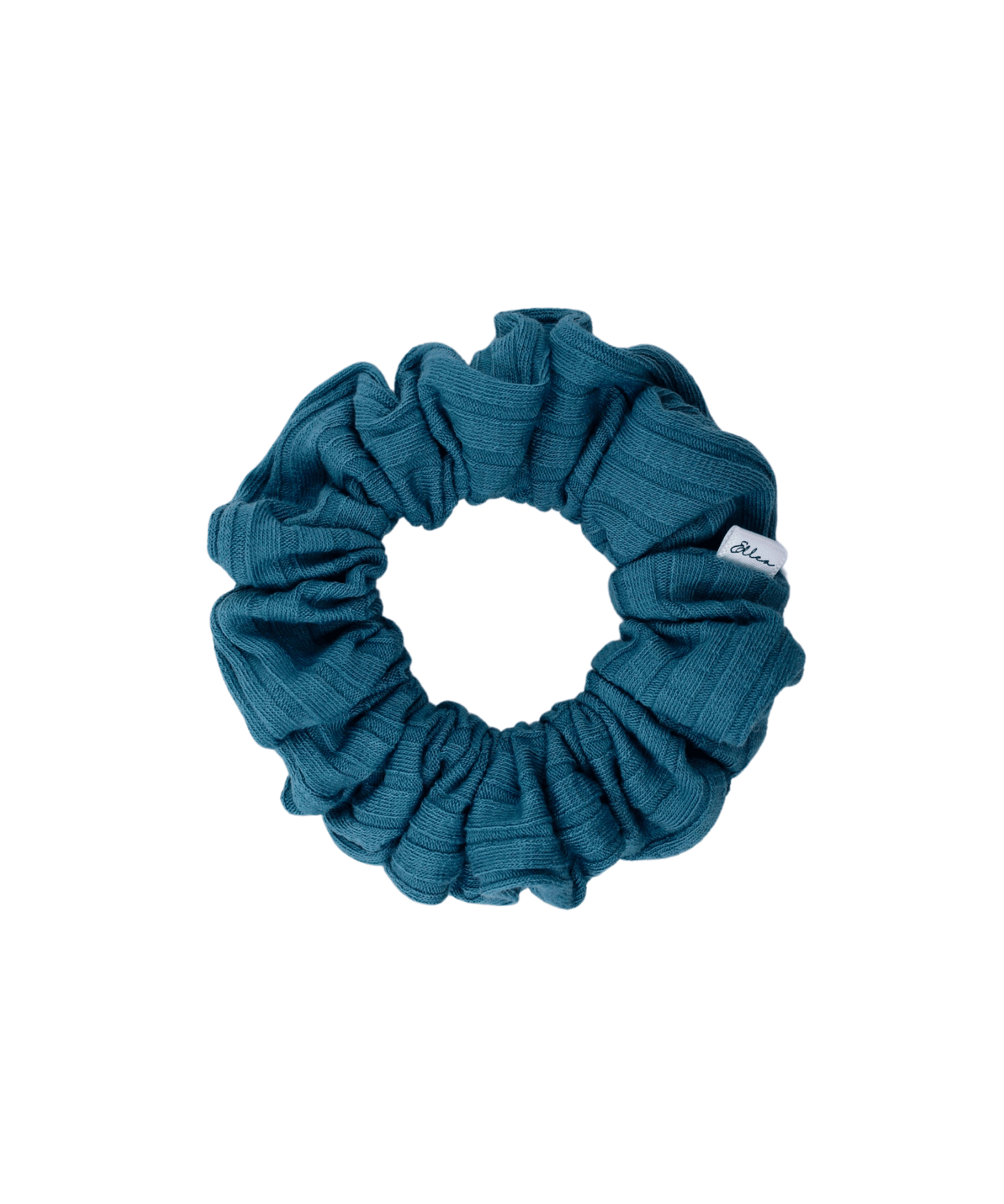 Teal Wide Ribbed Scrunchie