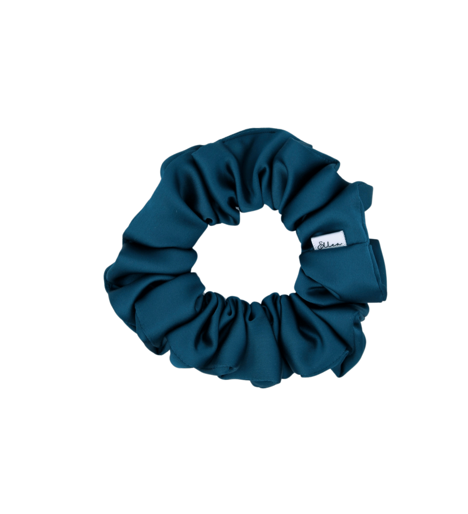 Teal Luxe Satin Scrunchie - ElleaShop
