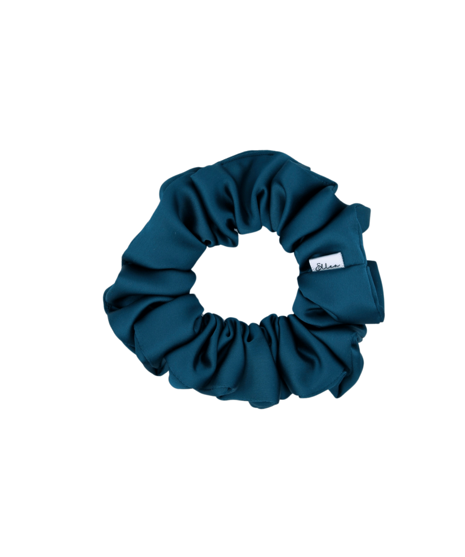 Teal Satin Scrunchie