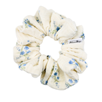 Blue Garden Muslin Scrunchie - ElleaShop