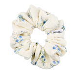 Blue Garden Muslin Scrunchie - ElleaShop
