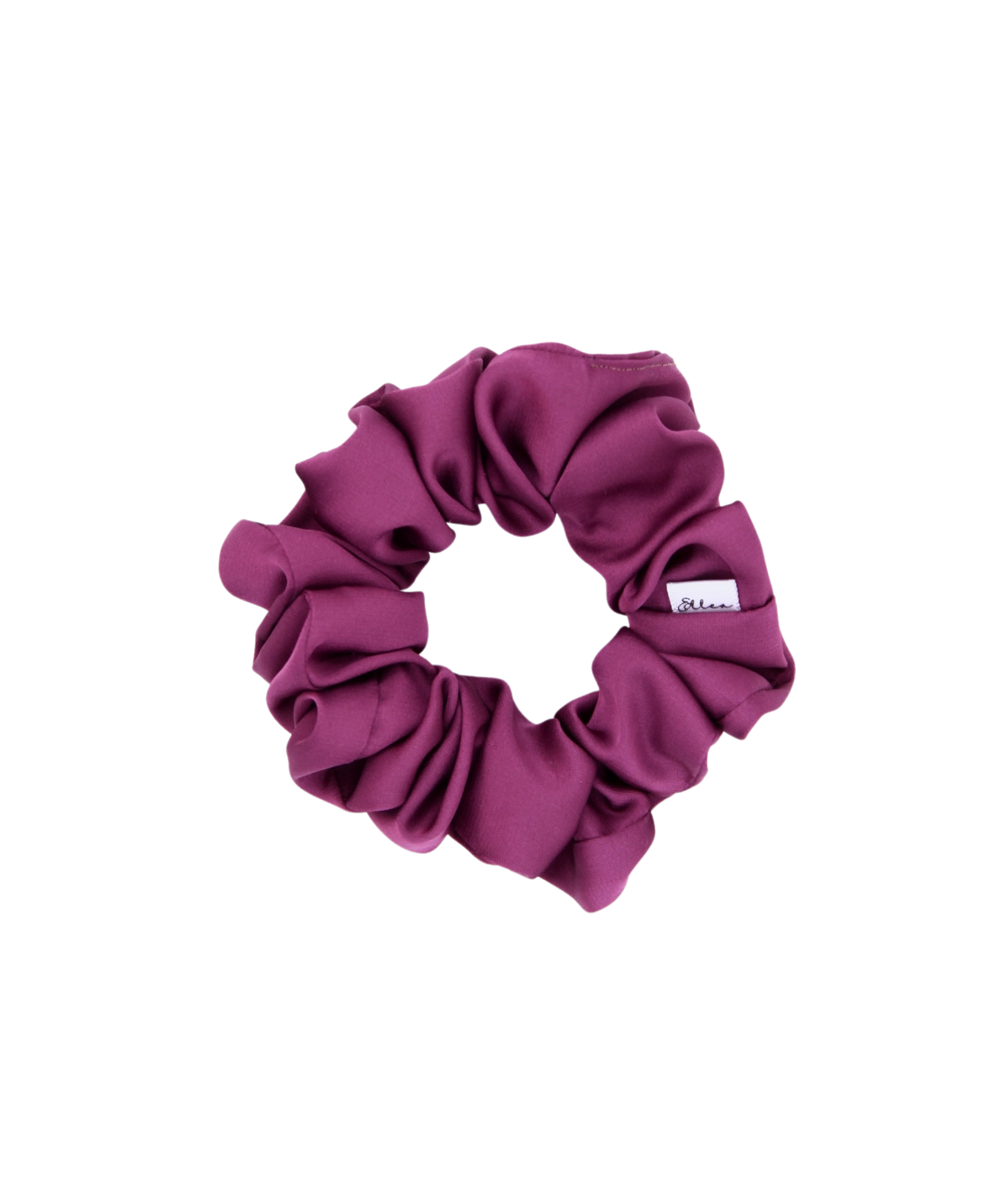 Eggplant Satin Scrunchie