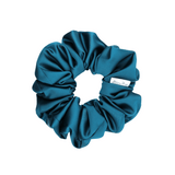 Teal Satin Scrunchie