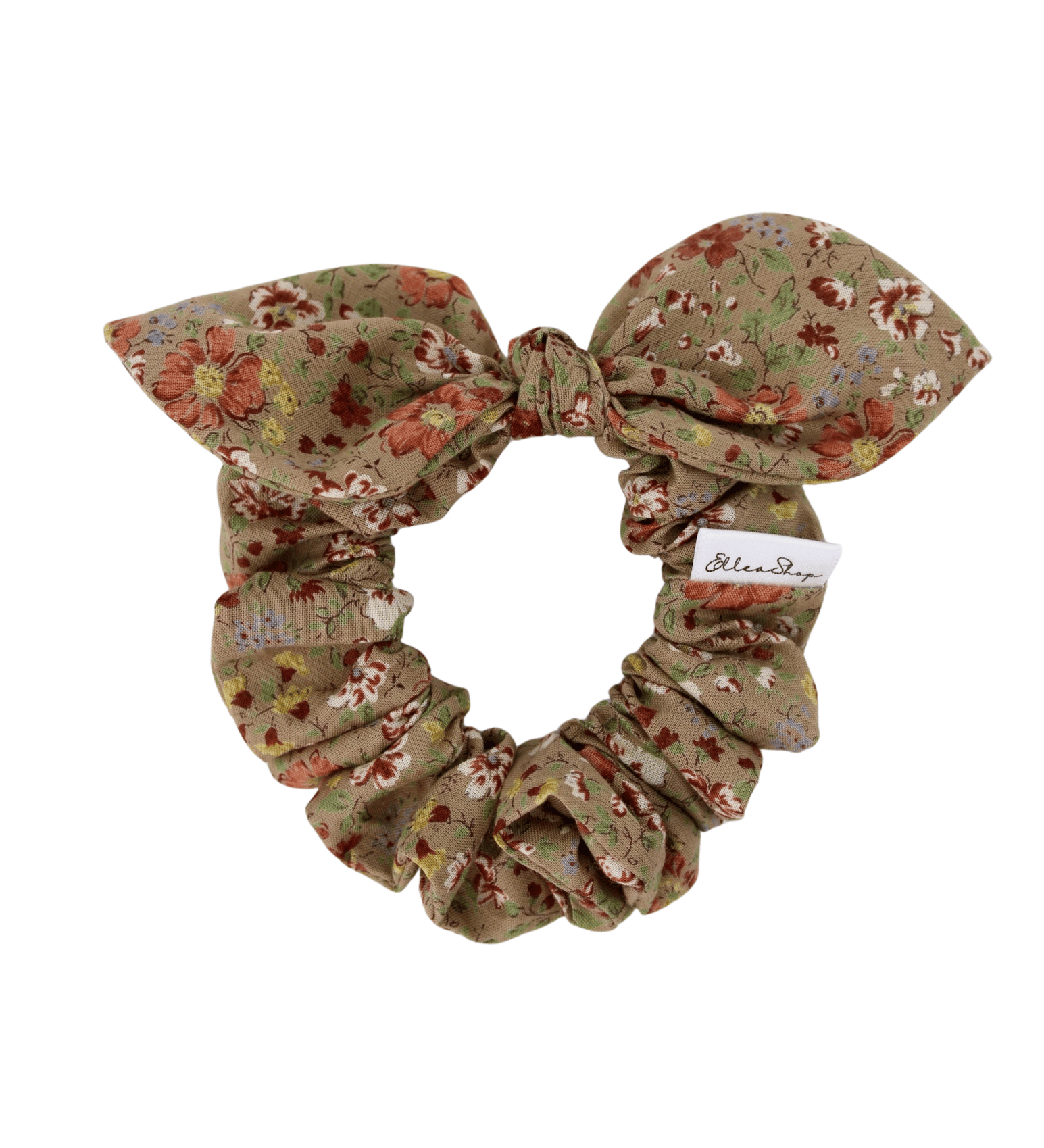 Antique Floral Bow Scrunchie - ElleaShop