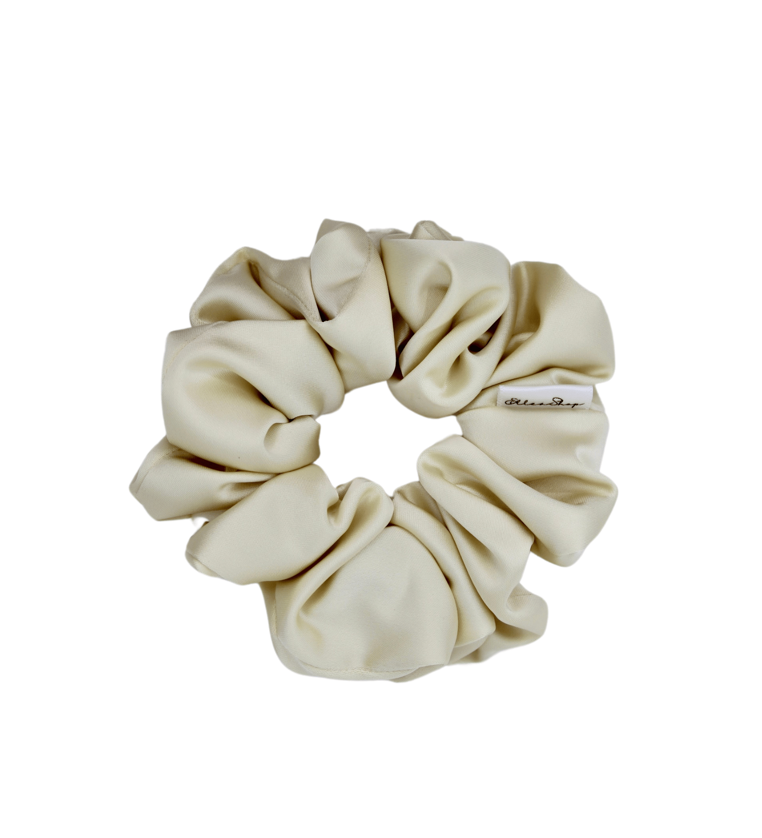 Vanilla Luxe Satin Scrunchie - ElleaShop