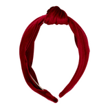 Red Velvet Knotted Headband - PERFECTLY IMPERFECT