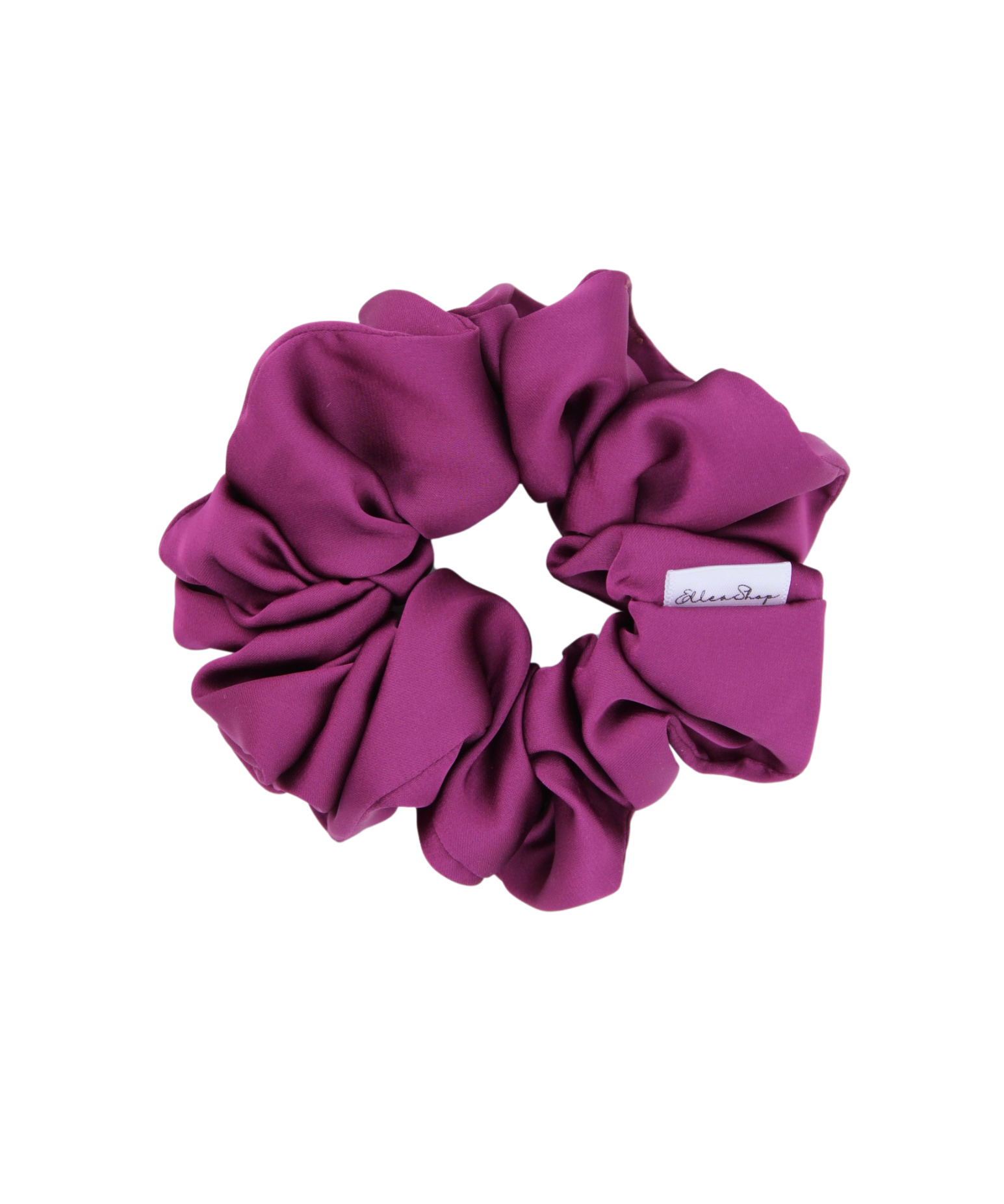 Eggplant Satin Scrunchie