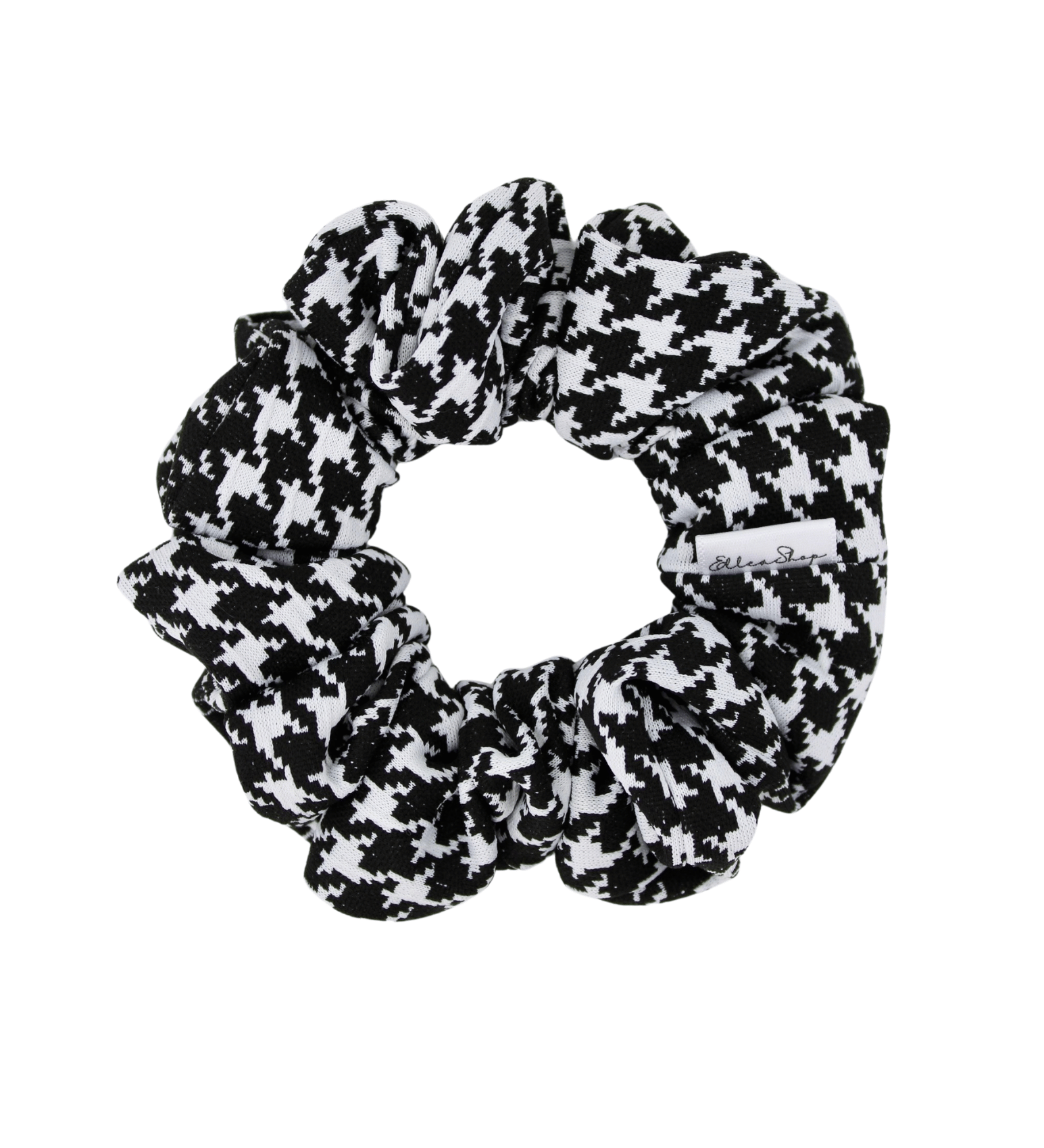 Houndstooth Chic Scrunchie - ElleaShop