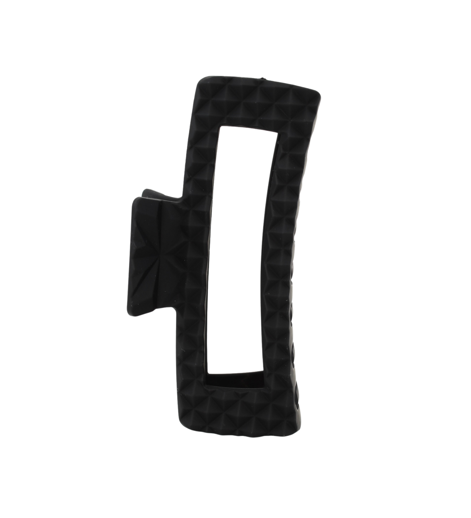 Matte Black Geometric Jumbo Claw Clip - ElleaShop