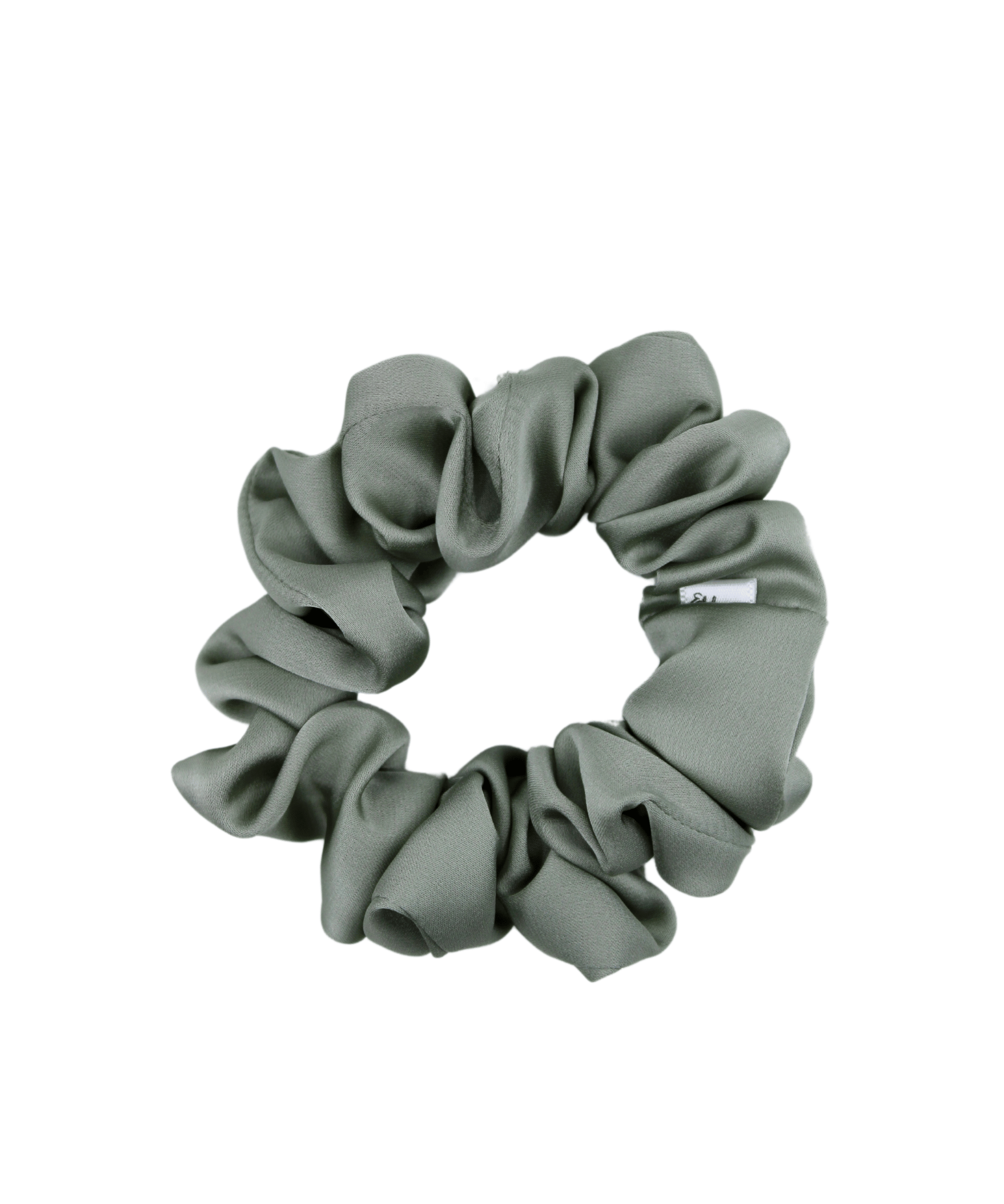 Desert Green Satin Scrunchie - ElleaShop