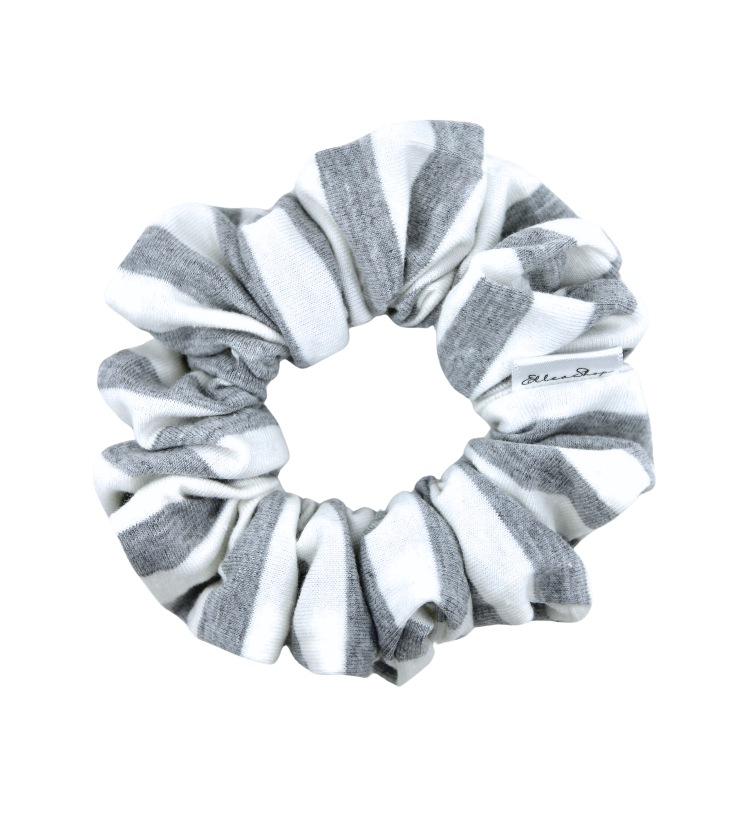 Grey Striped Scrunchie - ElleaShop