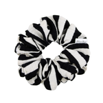 Black Stripes Ribbed Scrunchie - ElleaShop