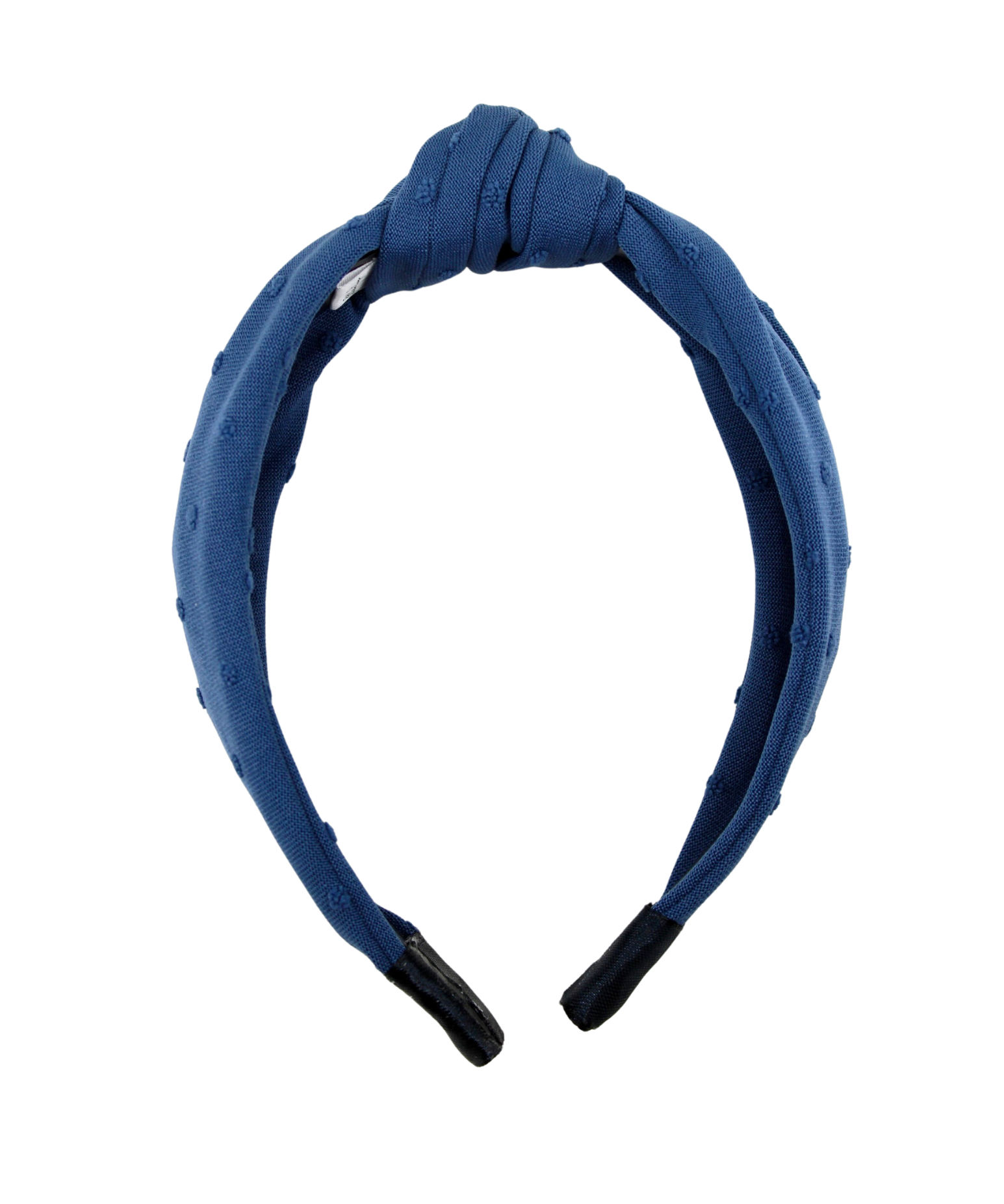 Blue Swiss Dot Knotted Headband - ElleaShop