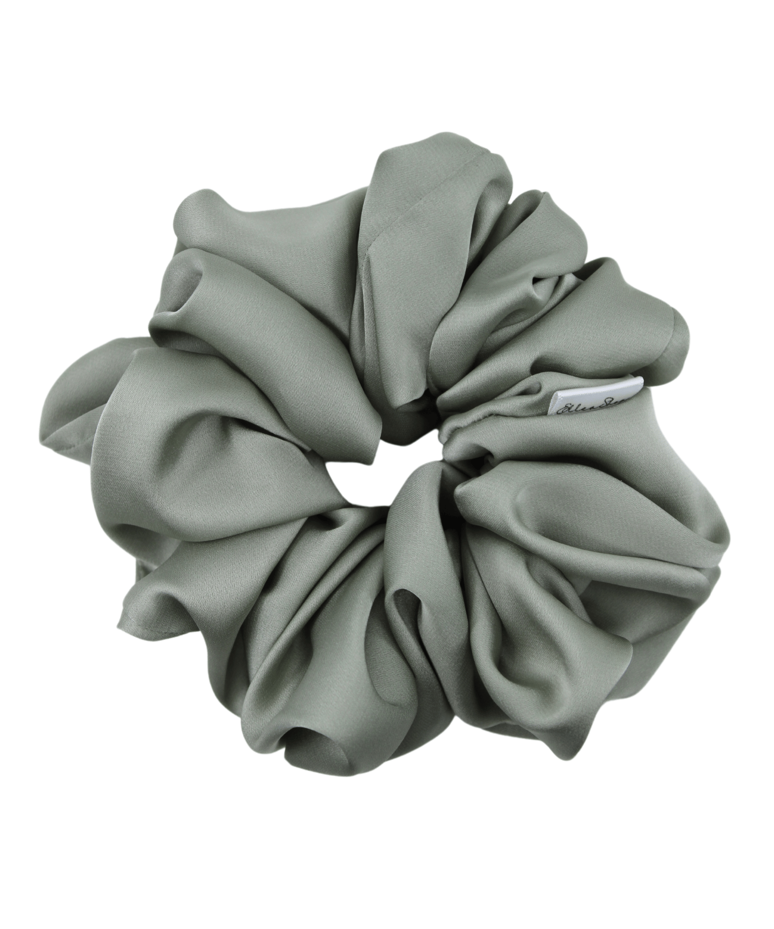 Desert Green Satin Scrunchie - ElleaShop