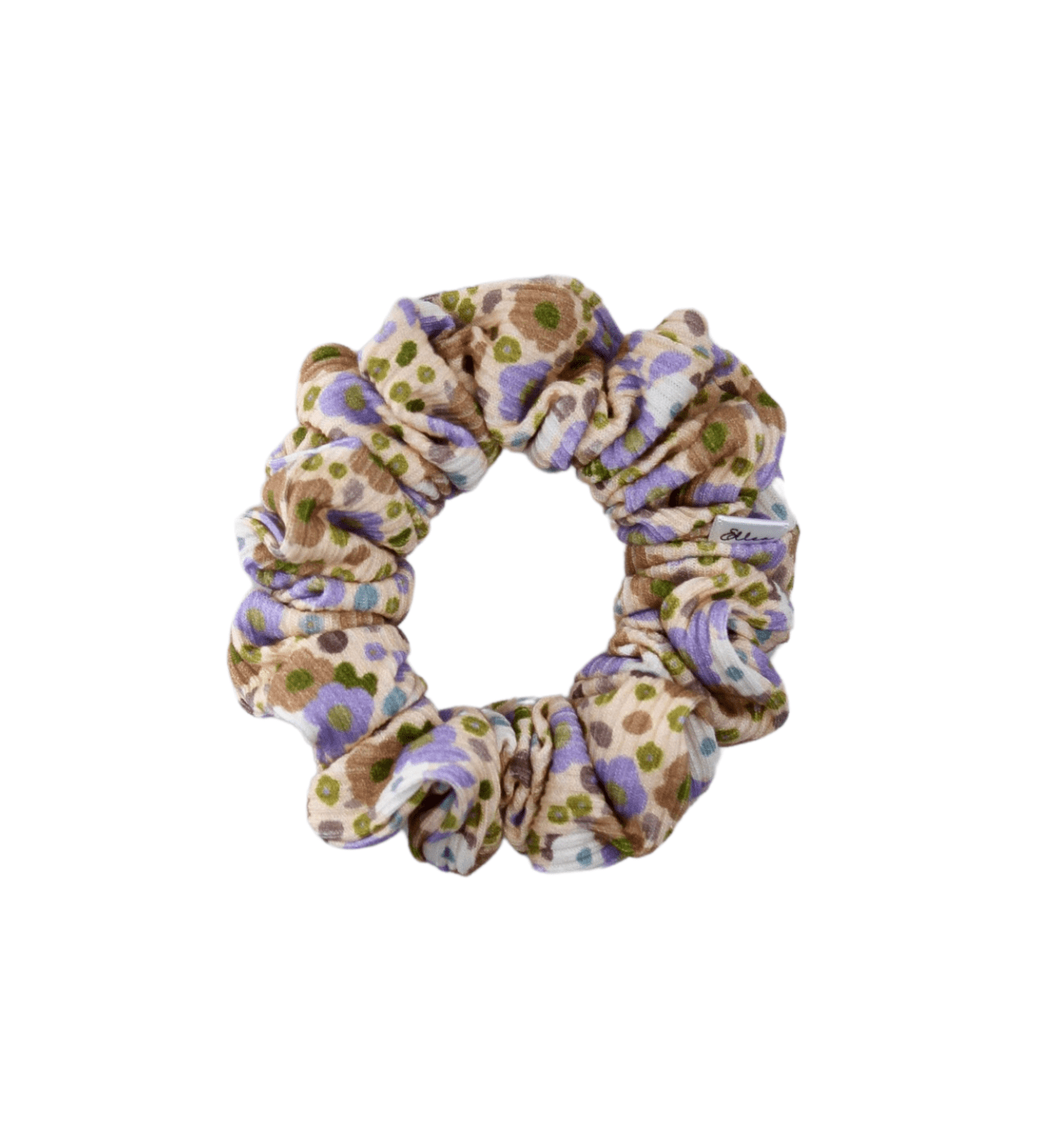 Colourful Peonies Ribbed Scrunchie