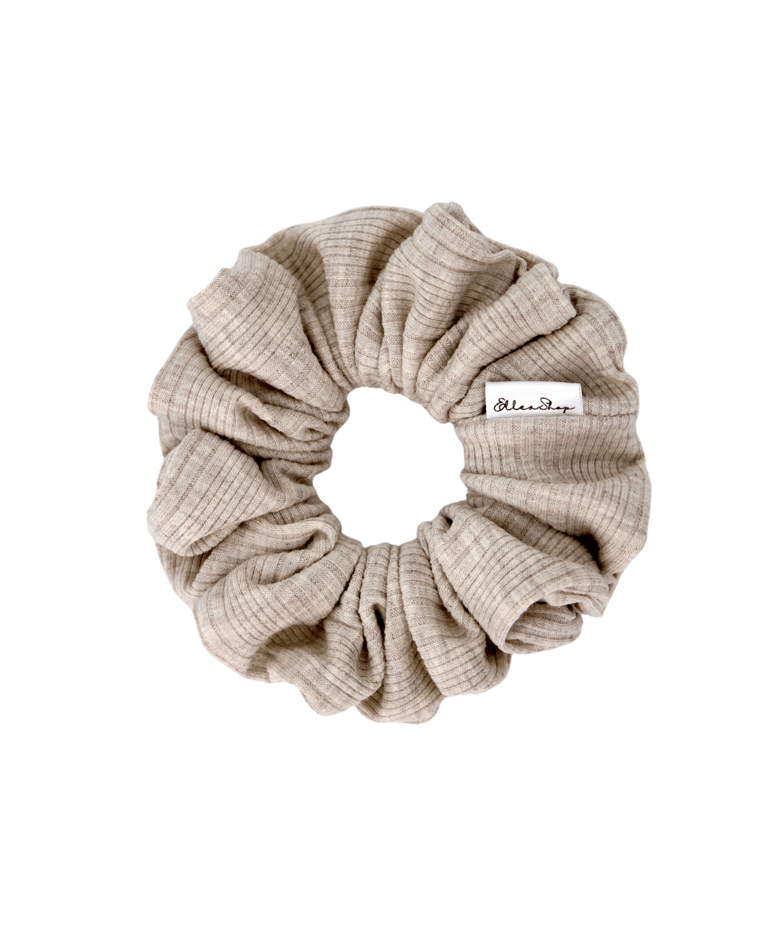 Wheat Stria Scrunchie - ElleaShop
