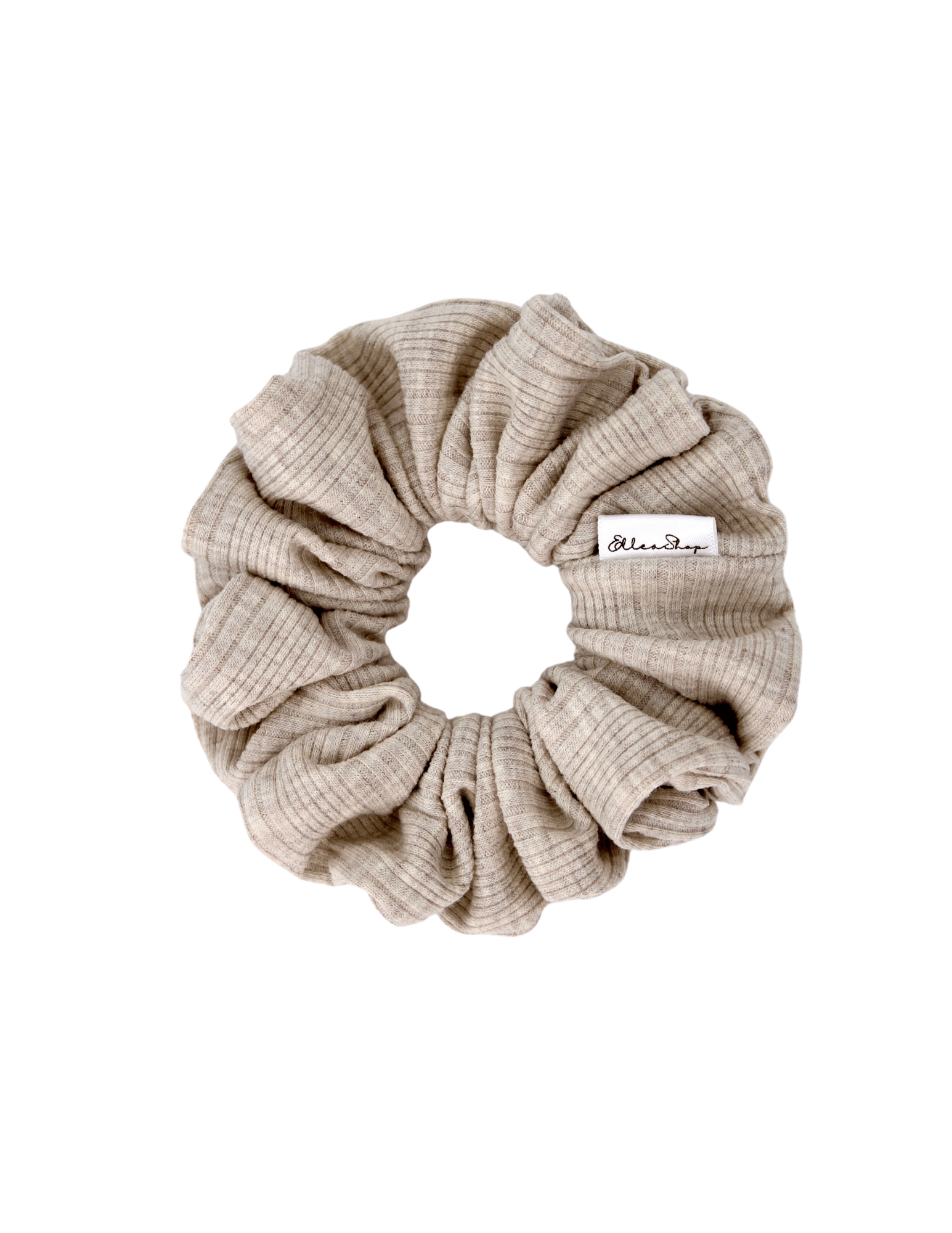 Wheat Stria Scrunchie - ElleaShop