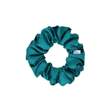 Azure Shiny Satin Scrunchie