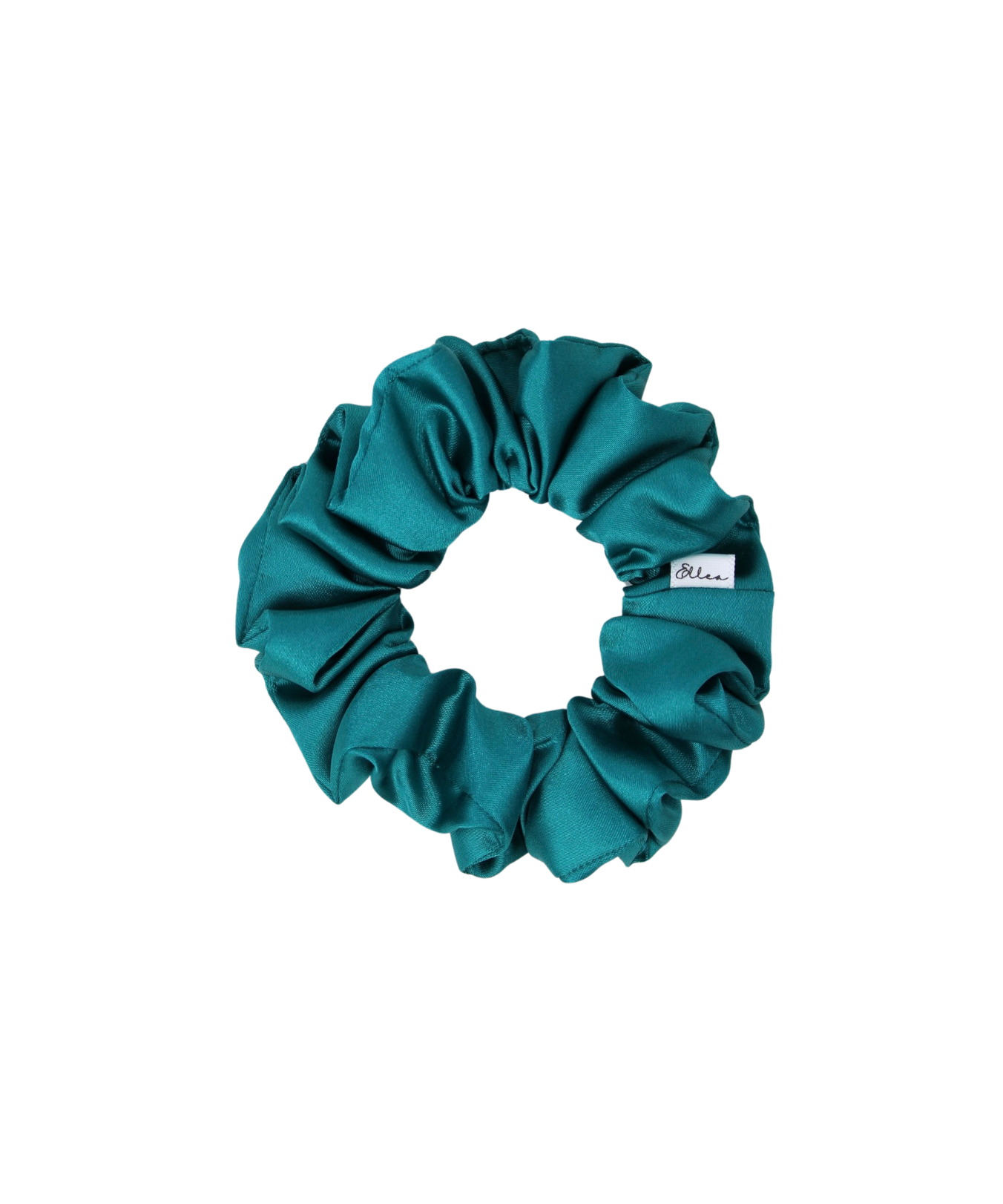 Azure Shiny Satin Scrunchie