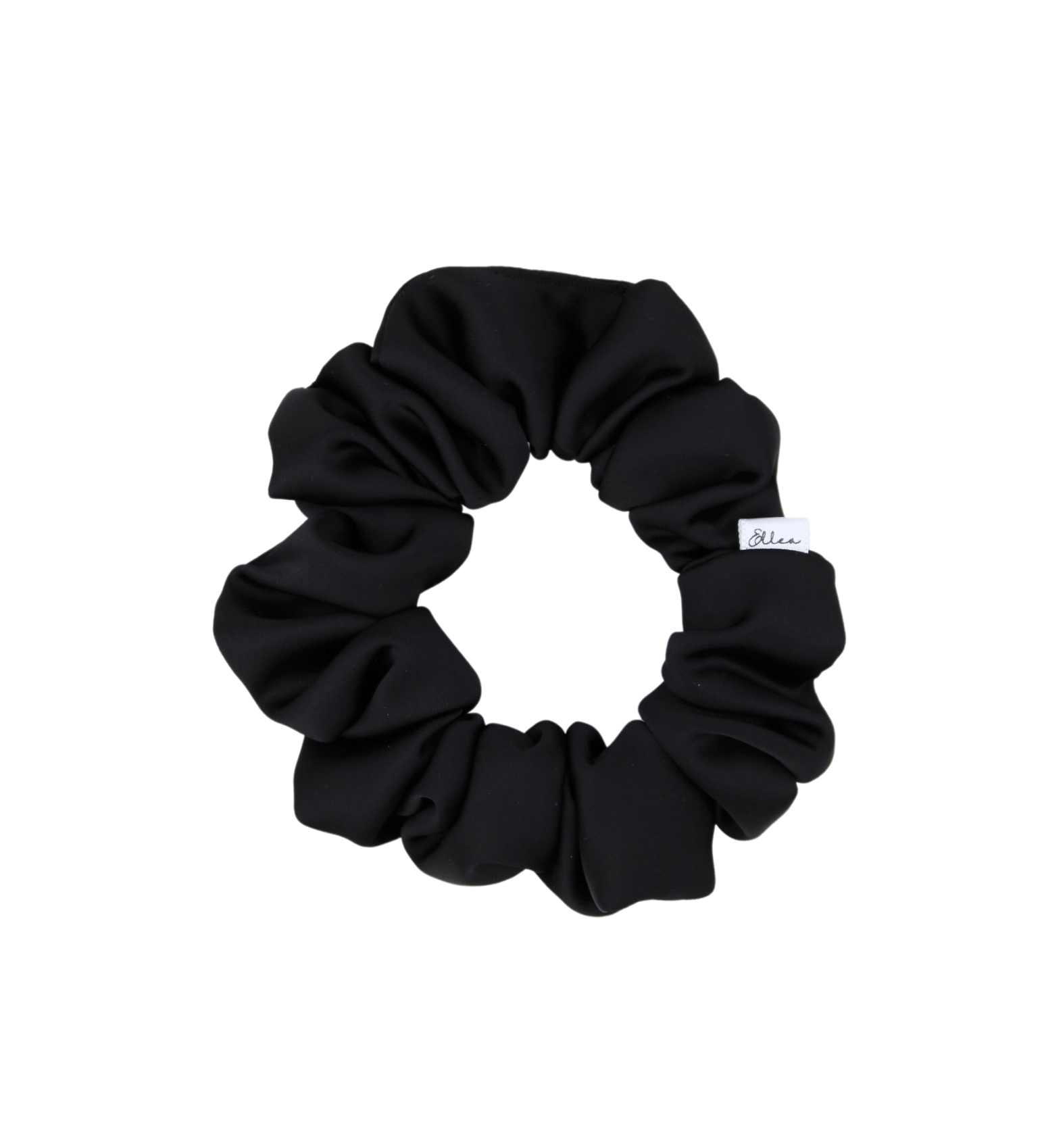 Black Luxe Satin Scrunchie - ElleaShop