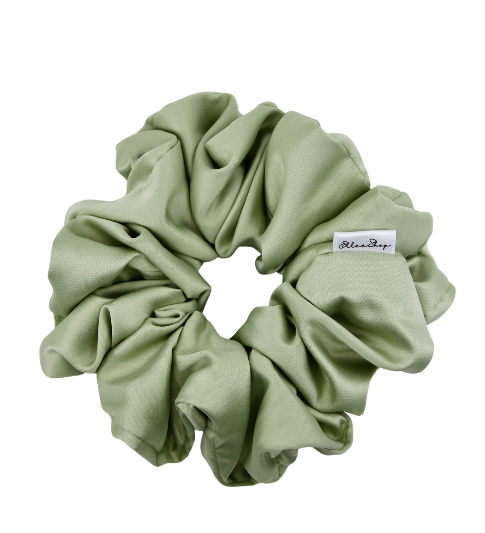 Sage Satin Scrunchie - ElleaShop