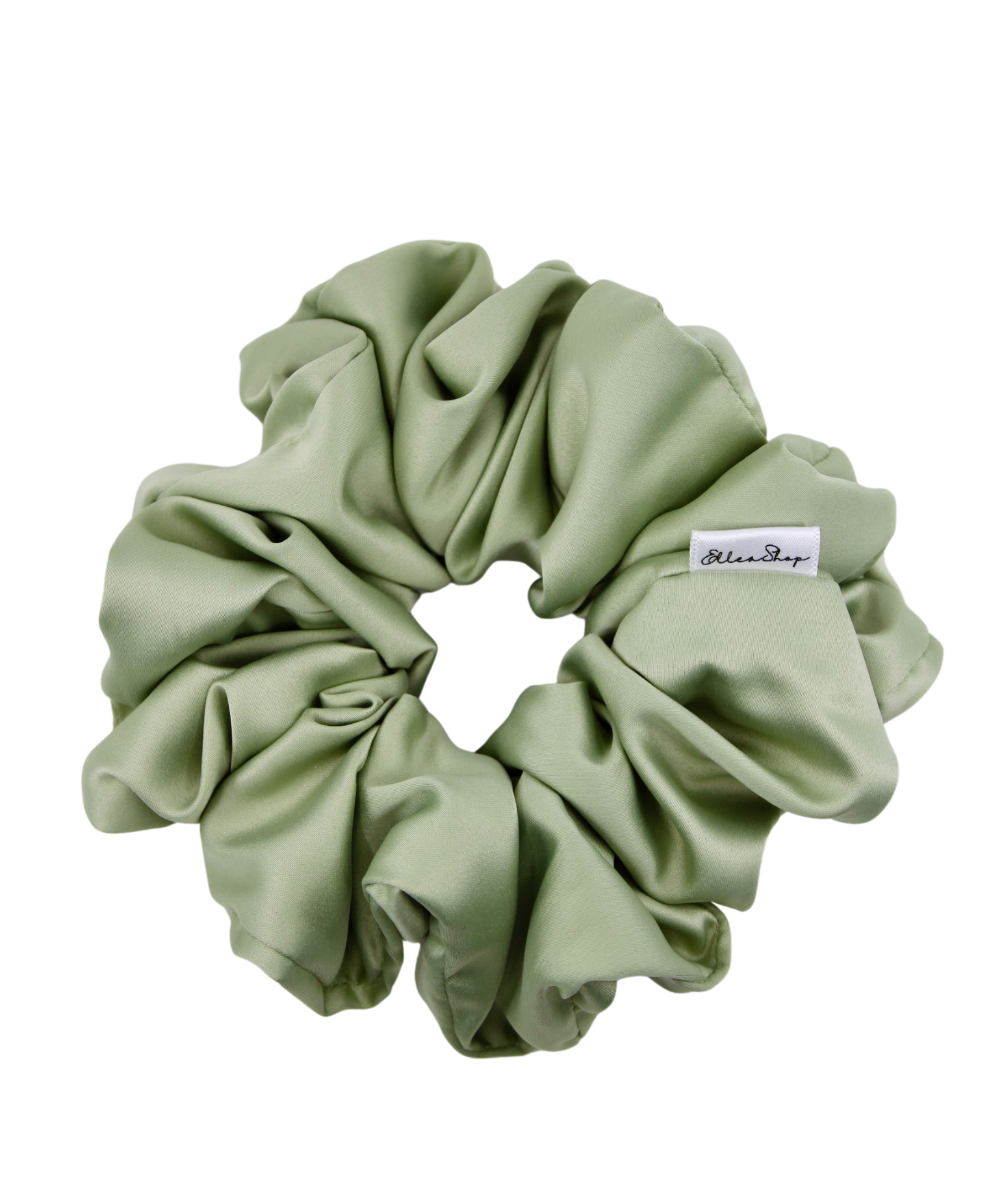 Sage Satin Scrunchie - ElleaShop