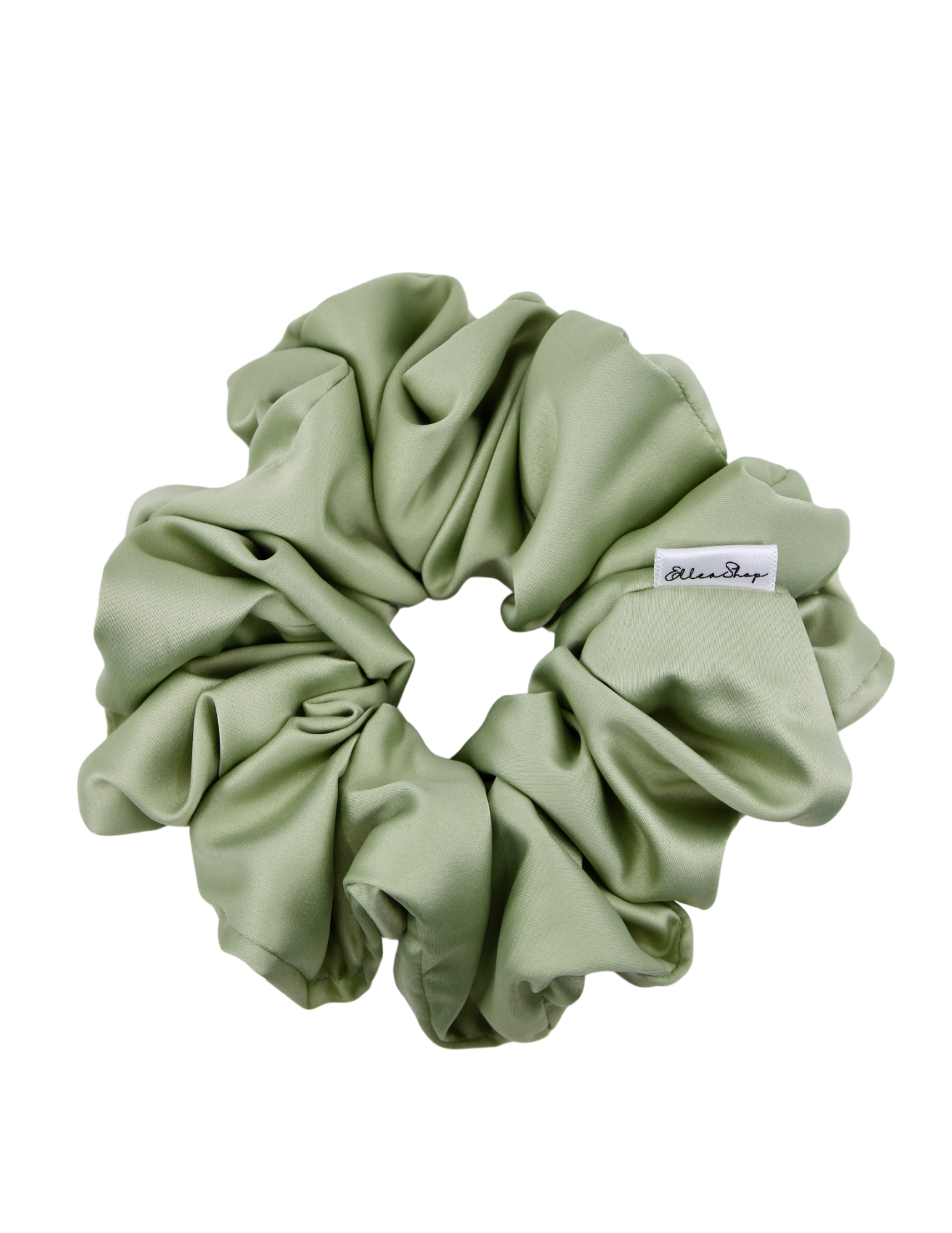 Sage Satin Scrunchie - ElleaShop