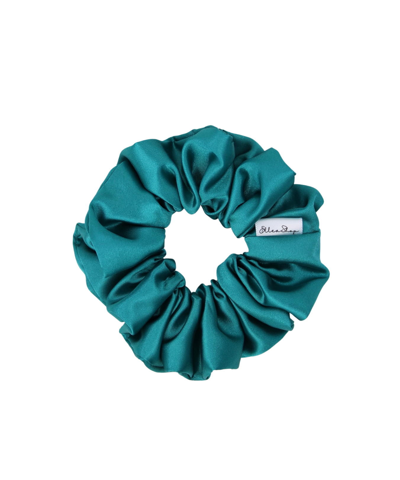 Azure Shiny Satin Scrunchie