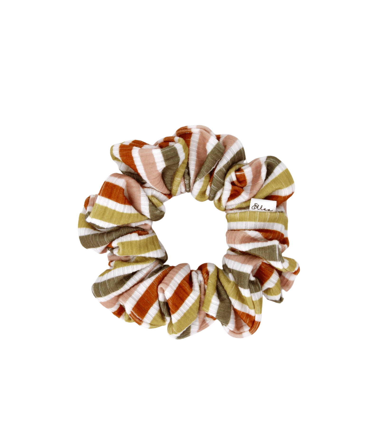 Autumn Stripes Ribbed Scrunchie - ElleaShop