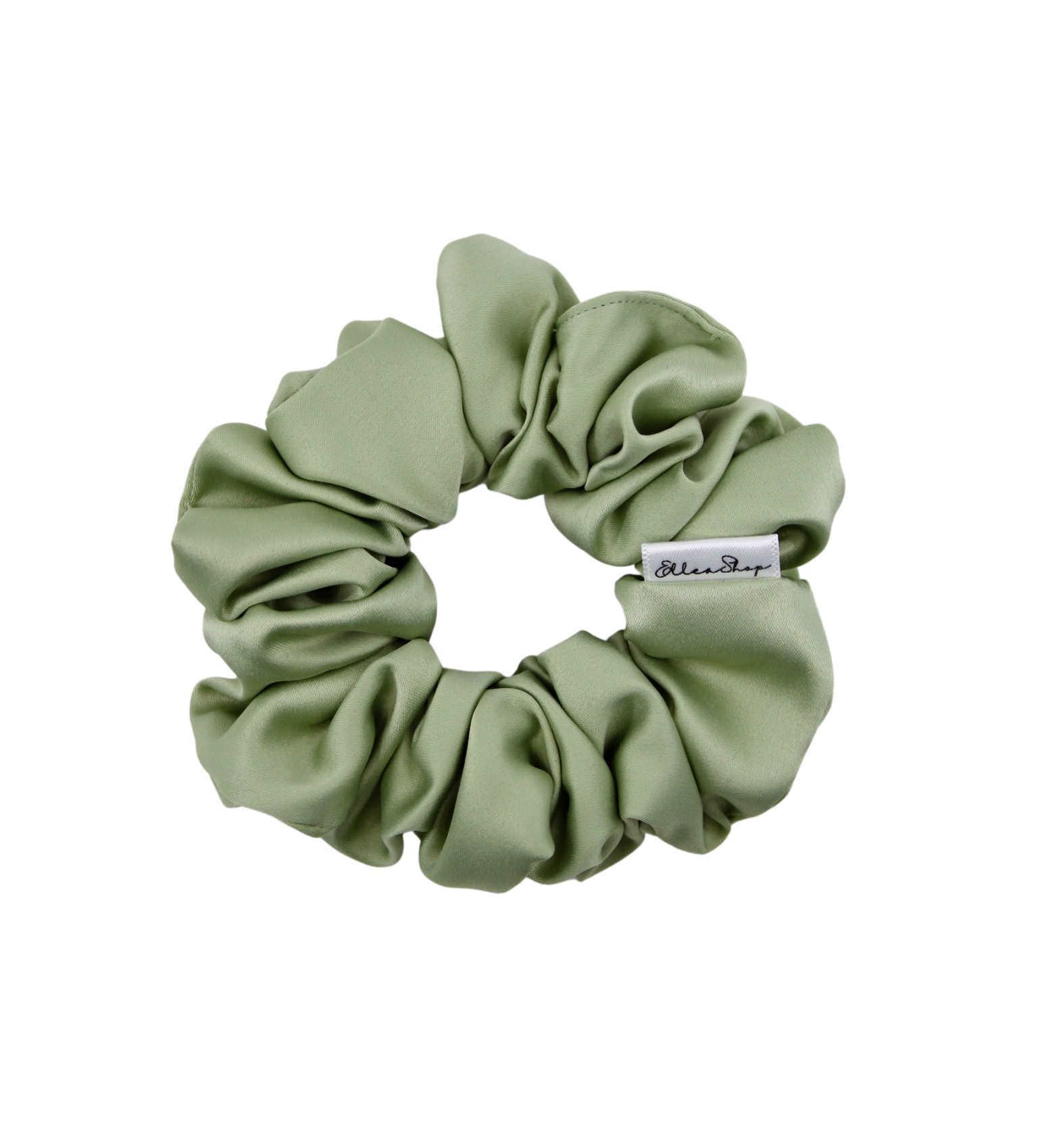 Sage Satin Scrunchie - ElleaShop