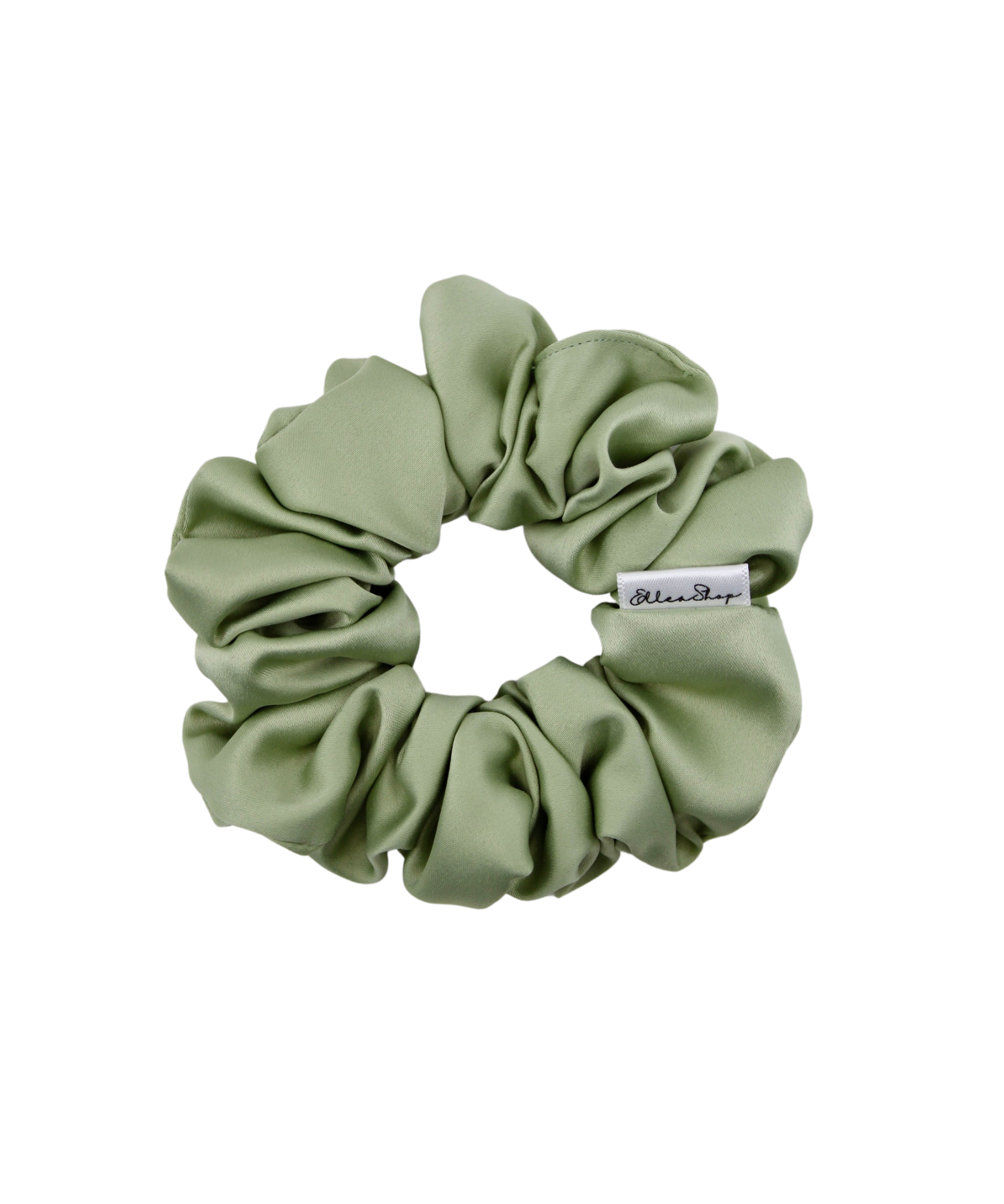 Sage Satin Scrunchie - ElleaShop