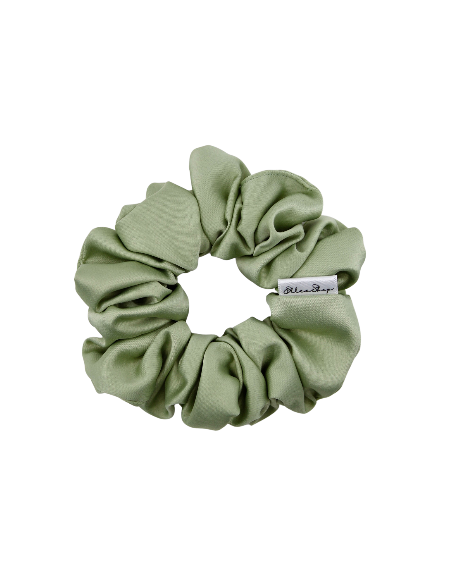 Sage Satin Scrunchie - ElleaShop