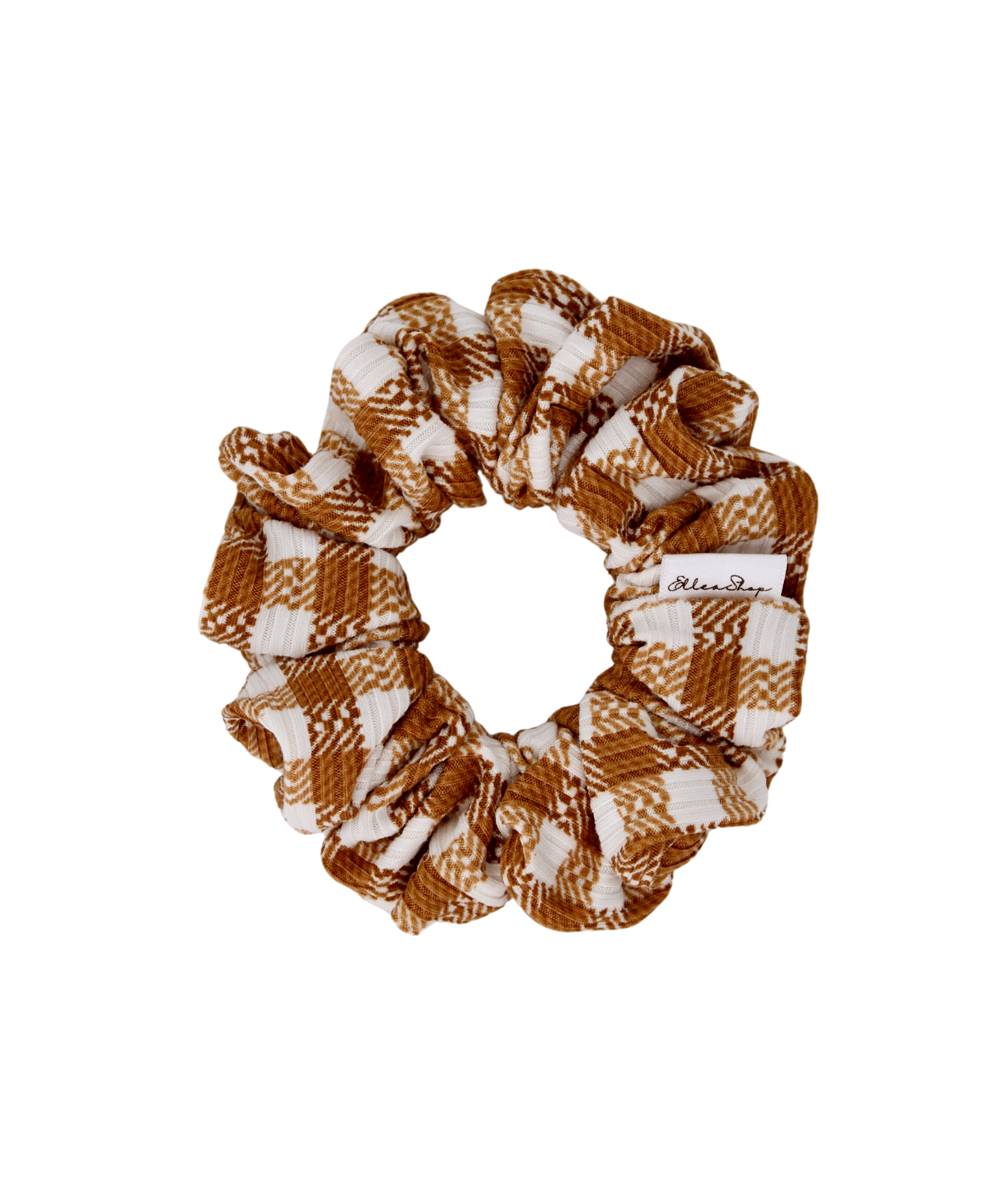 Caramel Plaid Scrunchie - ElleaShop
