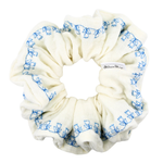 Ivory Stitch Roses Scrunchie - ElleaShop
