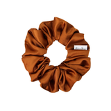 Copper Shiny Satin Scrunchie